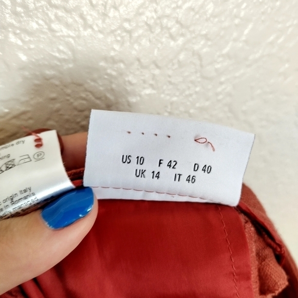 Akris Punto linen wide leg crop high rise pants sz 10 - Picture 10 of 10